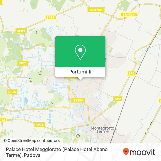 Mappa Palace Hotel Meggiorato (Palace Hotel Abano Terme)