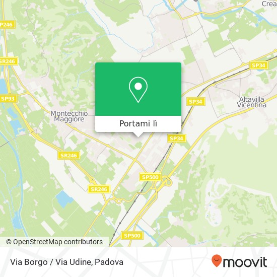 Mappa Via Borgo / Via Udine