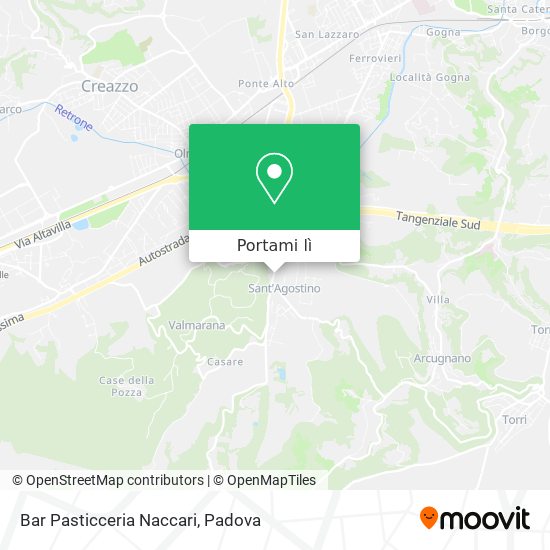 Mappa Bar Pasticceria Naccari