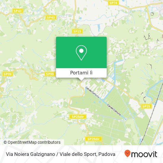 Mappa Via Noiera Galzignano / Viale dello Sport