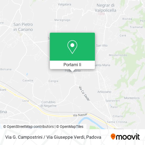 Mappa Via G. Campostrini / Via Giuseppe Verdi