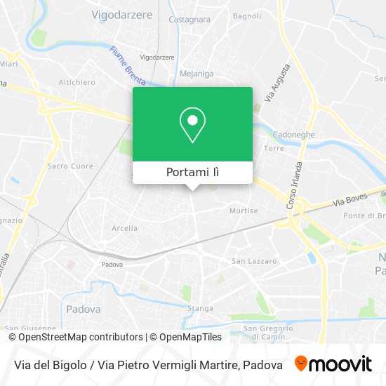 Mappa Via del Bigolo / Via Pietro Vermigli Martire