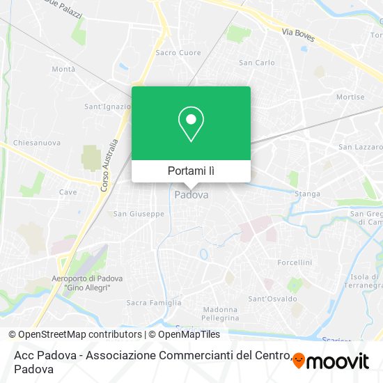Mappa Acc Padova - Associazione Commercianti del Centro
