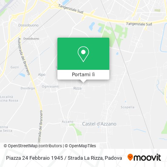 Mappa Piazza 24 Febbraio 1945 / Strada La Rizza