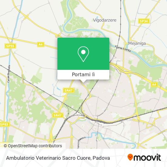 Mappa Ambulatorio Veterinario Sacro Cuore