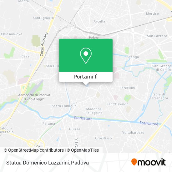 Mappa Statua Domenico Lazzarini