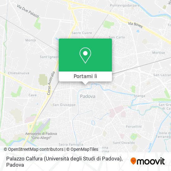 Mappa Palazzo Calfura (Università degli Studi di Padova)
