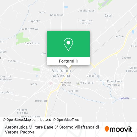 Mappa Aeronautica Militare Base 3° Stormo Villafranca di Verona