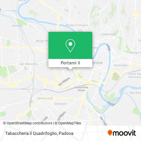 Mappa Tabaccheria il Quadrifoglio