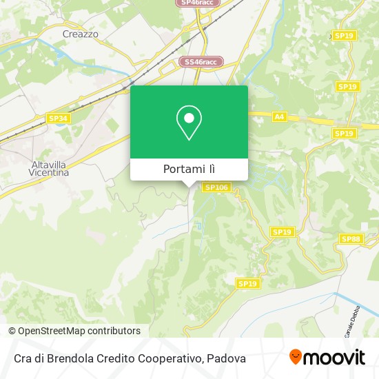 Mappa Cra di Brendola Credito Cooperativo