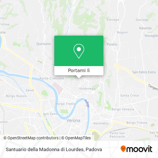 Mappa Santuario della Madonna di Lourdes