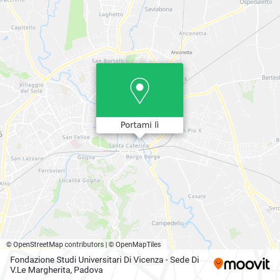 Mappa Fondazione Studi Universitari Di Vicenza - Sede Di V.Le Margherita