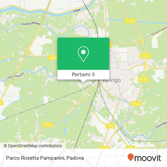 Mappa Parco Rosetta Pampanini