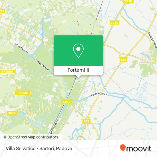 Mappa Villa Selvatico - Sartori