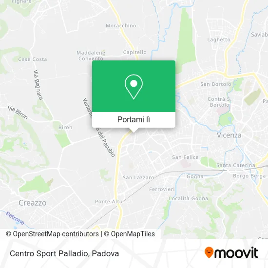 Mappa Centro Sport Palladio