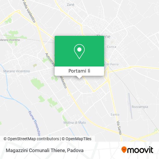 Mappa Magazzini Comunali Thiene