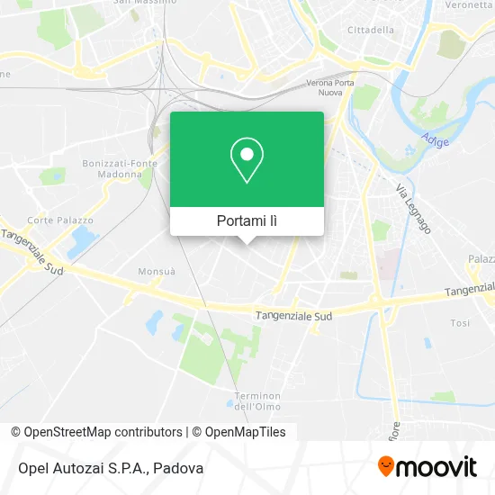 Mappa Opel Autozai S.P.A.