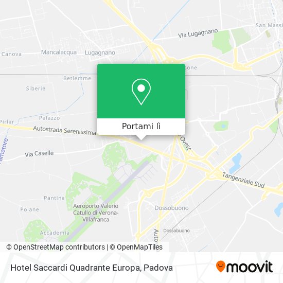 Mappa Hotel Saccardi Quadrante Europa