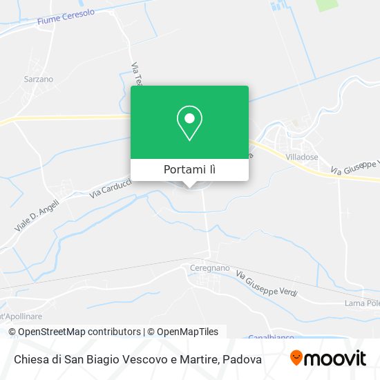 Mappa Chiesa di San Biagio Vescovo e Martire