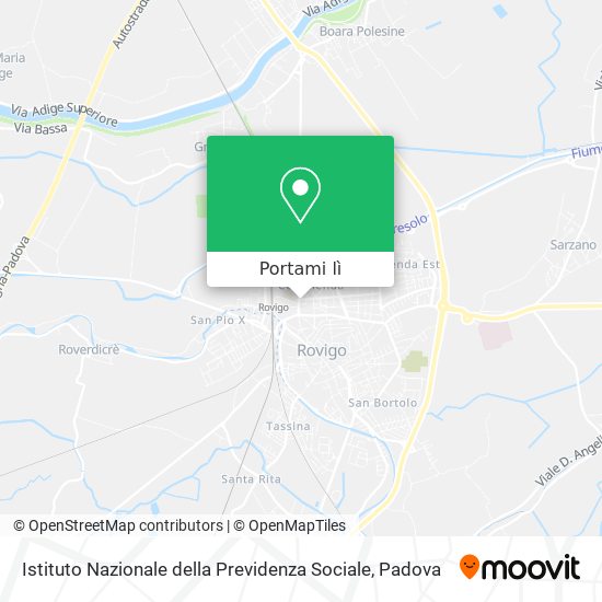 Mappa Istituto Nazionale della Previdenza Sociale