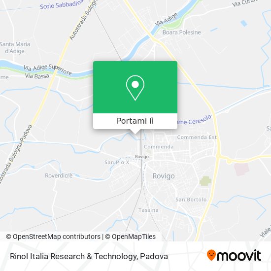 Mappa Rinol Italia Research & Technology