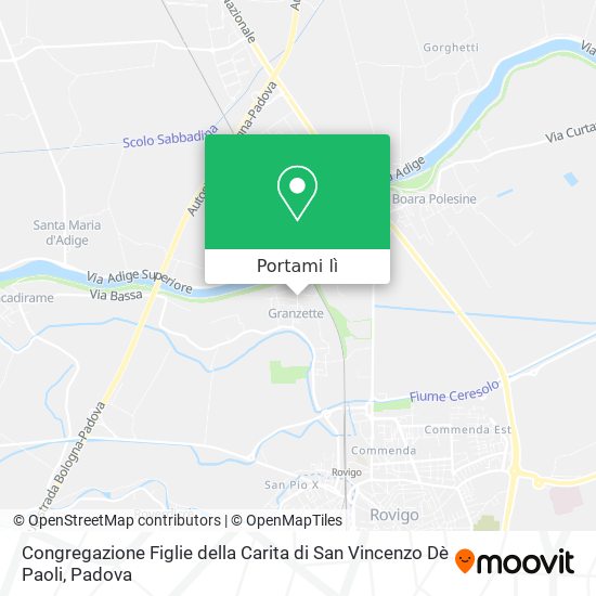 Mappa Congregazione Figlie della Carita di San Vincenzo Dè Paoli