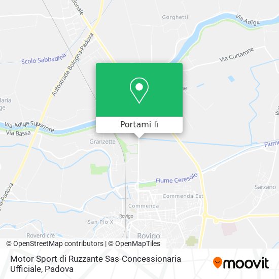 Mappa Motor Sport di Ruzzante Sas-Concessionaria Ufficiale