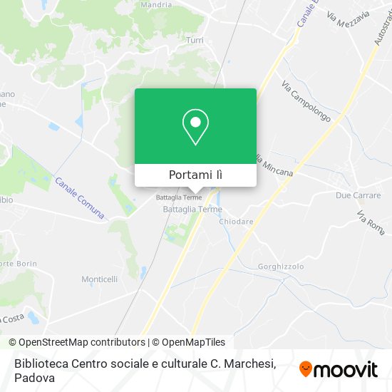 Mappa Biblioteca Centro sociale e culturale C. Marchesi