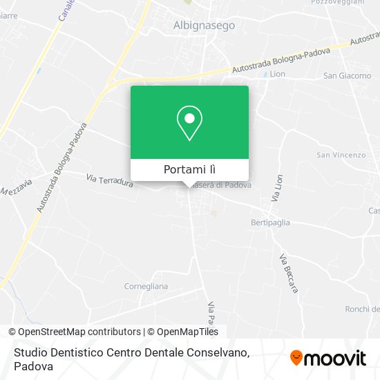 Mappa Studio Dentistico Centro Dentale Conselvano