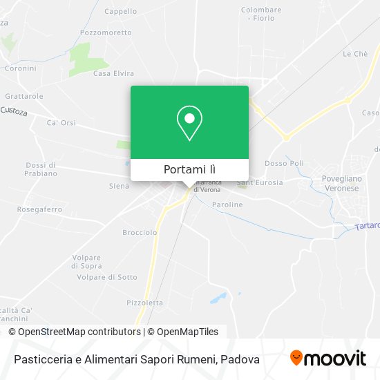 Mappa Pasticceria e Alimentari Sapori Rumeni
