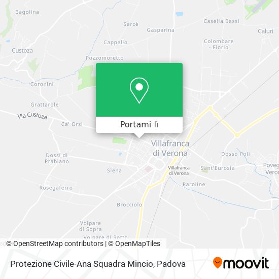 Mappa Protezione Civile-Ana Squadra Mincio