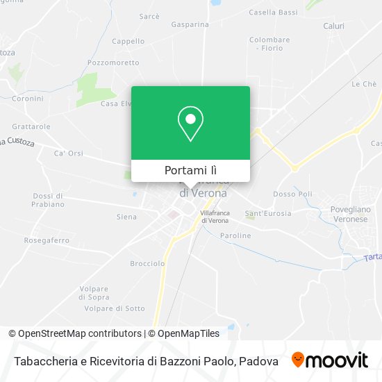 Mappa Tabaccheria e Ricevitoria di Bazzoni Paolo