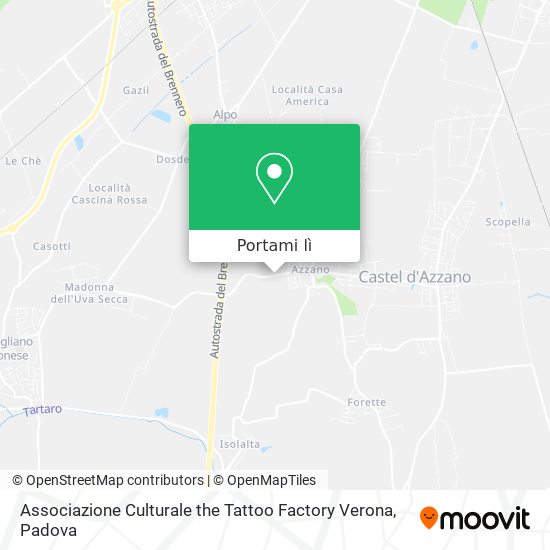Mappa Associazione Culturale the Tattoo Factory Verona