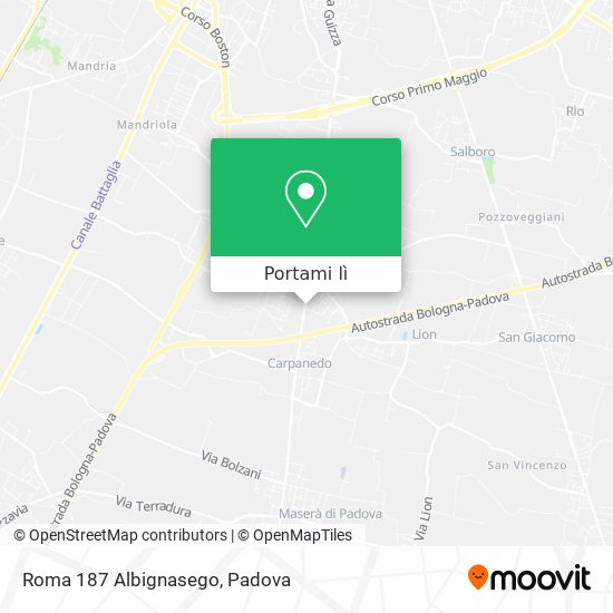 Mappa Roma 187 Albignasego