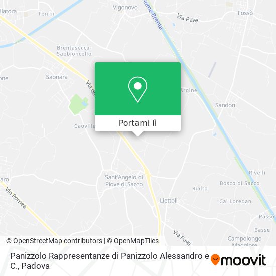 Mappa Panizzolo Rappresentanze di Panizzolo Alessandro e C.