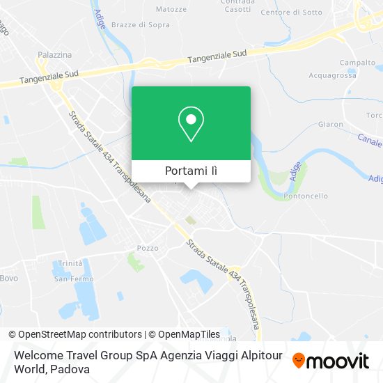 Mappa Welcome Travel Group SpA Agenzia Viaggi Alpitour World