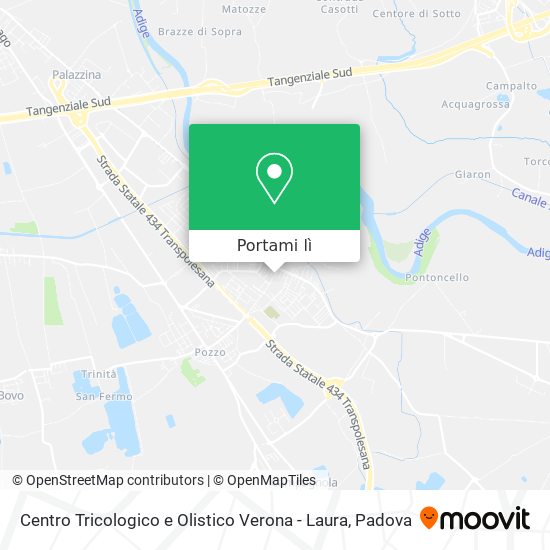 Mappa Centro Tricologico e Olistico Verona - Laura