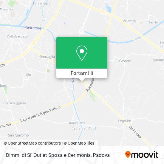 Mappa Dimmi di Si' Outlet Sposa e Cerimonia