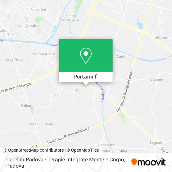Mappa Carelab Padova - Terapie Integrate Mente e Corpo
