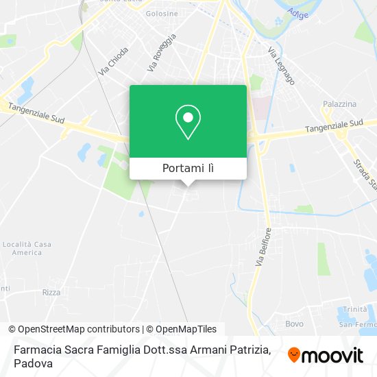 Mappa Farmacia Sacra Famiglia Dott.ssa Armani Patrizia
