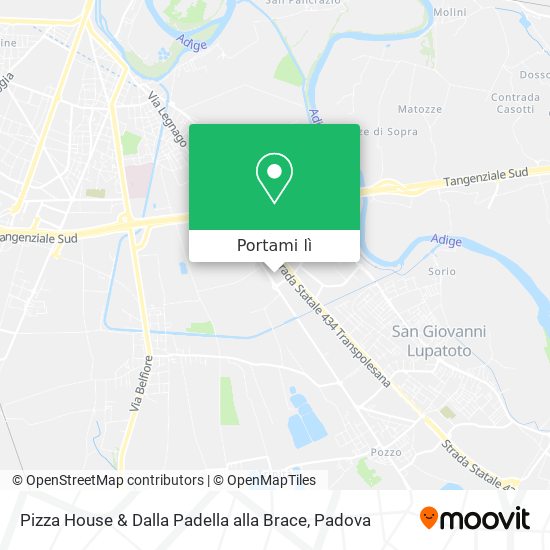 Mappa Pizza House & Dalla Padella alla Brace
