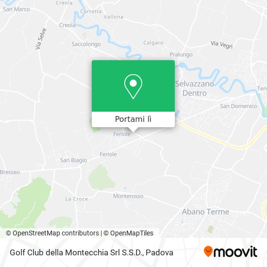 Mappa Golf Club della Montecchia Srl S.S.D.