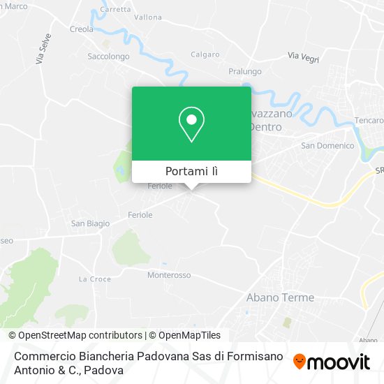 Mappa Commercio Biancheria Padovana Sas di Formisano Antonio & C.