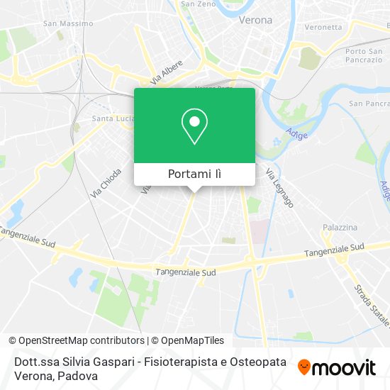 Mappa Dott.ssa Silvia Gaspari - Fisioterapista e Osteopata Verona