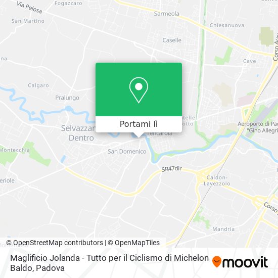 Mappa Maglificio Jolanda - Tutto per il Ciclismo di Michelon Baldo