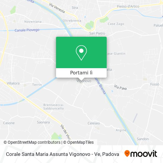 Mappa Corale Santa Maria Assunta Vigonovo - Ve