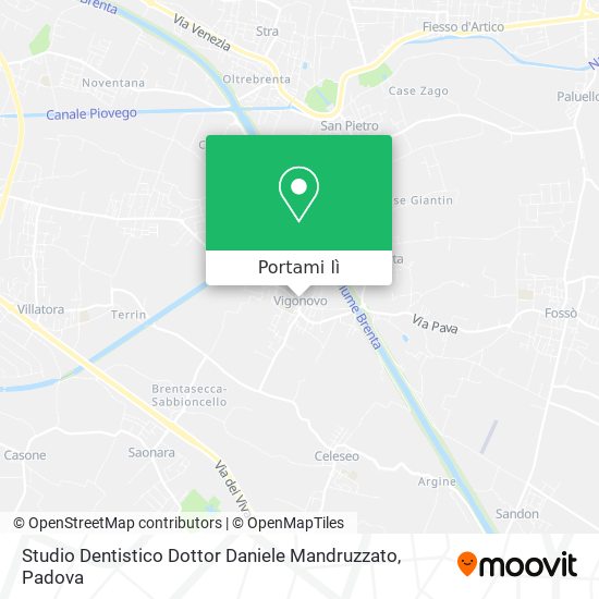 Mappa Studio Dentistico Dottor Daniele Mandruzzato