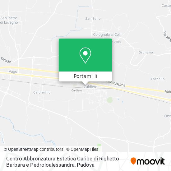 Mappa Centro Abbronzatura Estetica Caribe di Righetto Barbara e Pedroloalessandra