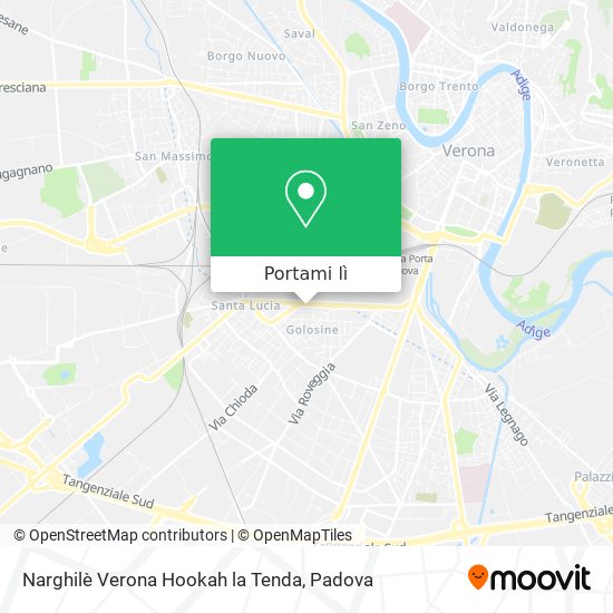 Mappa Narghilè Verona Hookah la Tenda