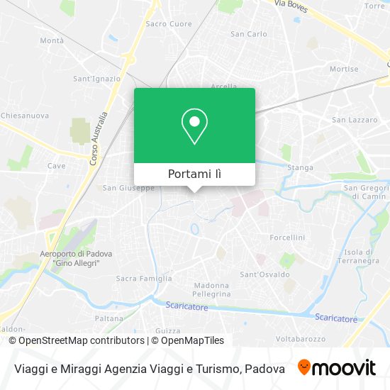 Mappa Viaggi e Miraggi Agenzia Viaggi e Turismo